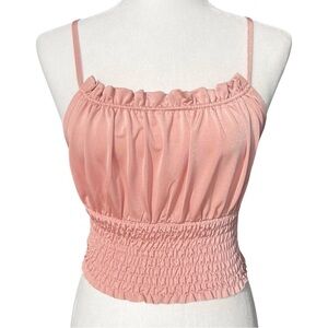 Urban Outfitters | Smocked Cropped Cami Top in Dusty Rose - Size Medium